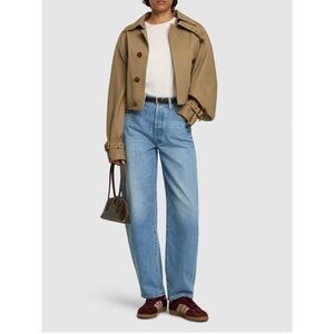 Mother denim fangirl button skimp High-waisted jeans wide barrel leg size 26